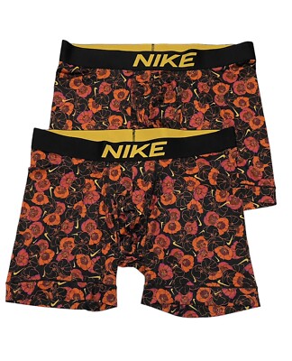 nike men's Dri Fit Sports Brief Boxer Floral Underwear Tech Shorts