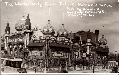 Real Photo Postcard The World's Only Corn Palace in Mitchell, South Dakota