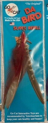 DA BIRD GO CAT FEATHER INTERACTIVE TOYS CAT NIP SUPER REFILL ATTACHMENT