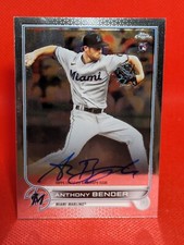 2022 Topps Chrome Rookie Auto #RA-AB Anthony Bender - Miami Marlins