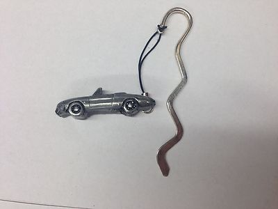 Alfa Romeo Spider Rundes Heck Ref1 Zinnoptik Auto gebogenes Lesezeichen mit Kordel
