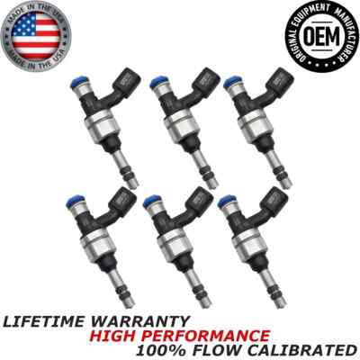 x6 OEM NEW ACDelco Fuel Injectors for 2011 Saab 9-4X 3.0L V6 #12629927