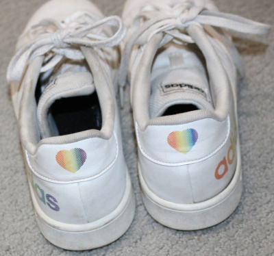 adidas gazelle silver green womens Custom Hand Painted Rainbow Pride Flag Adidas Stan Smiths  B Street Shoes