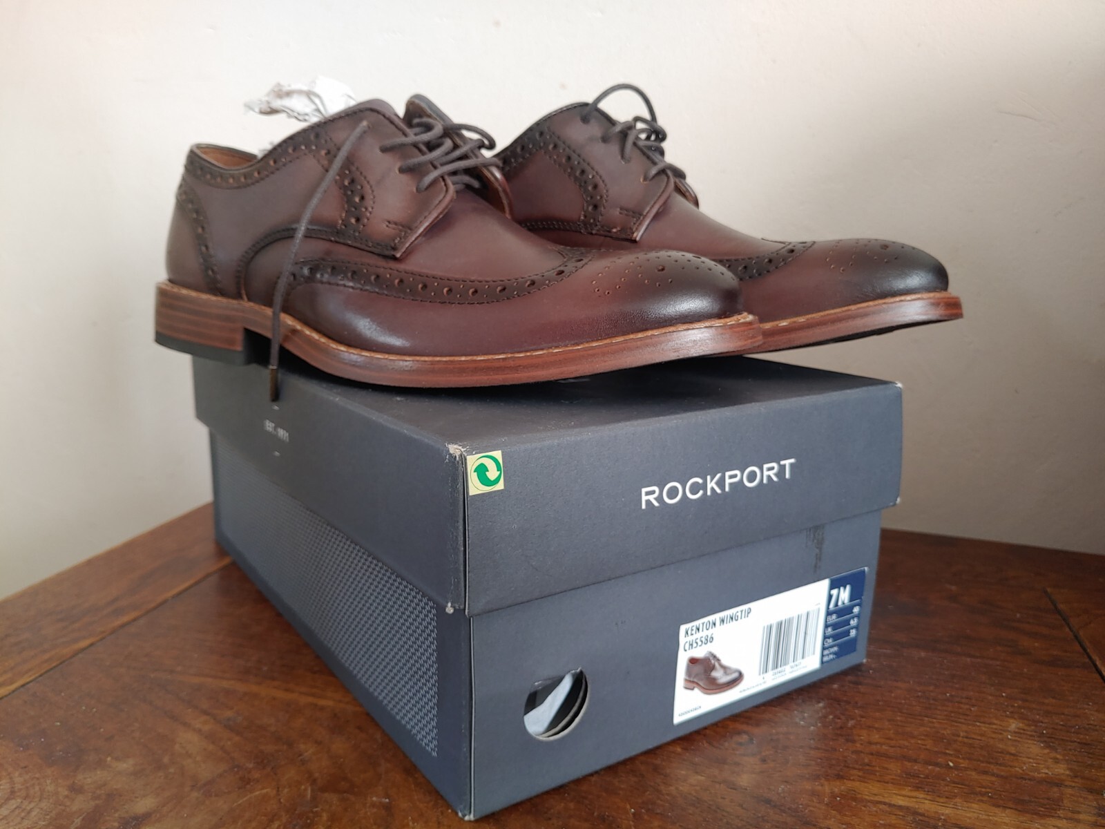Kenton Wingtip Leather Brogues Brown 