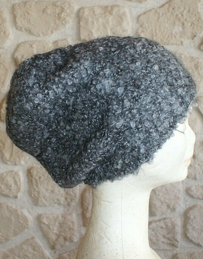 Bonnet Femme Talia Benson - Laine Noir - Taille Unique - Neuf