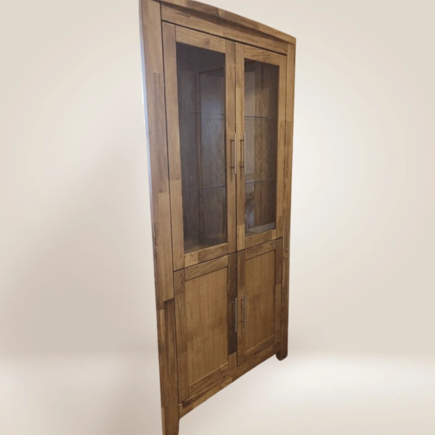 Aparador de esquina estilo escandinavo de madera maciza de roble y paleta Foto 2 de 2