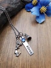 Personalized Cheer Necklace, Cheerleading Gifts, Cheerleader Jewelry