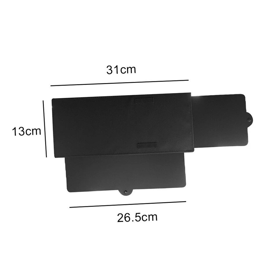 Protector de extensión de parasol de plástico negro para automóvil Foto 3 de 4