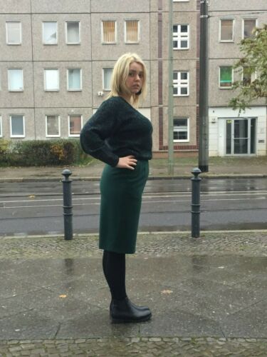 LODENFREY Damenrock Winterrock grün Wolle 80er TrueVINTAGE 80s skirt wool ca. 42 - Bild 5 von 12