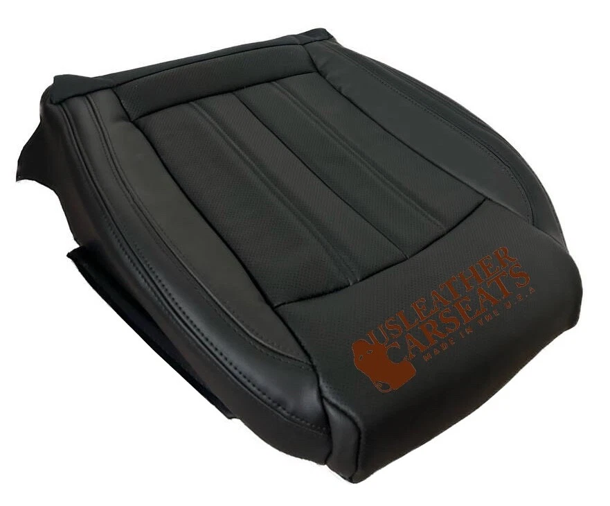 2012 - 2018 AUDI A7 Quattro Driver Bottom Perforated leather seat cover black - Image 2 of 4