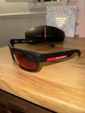 PRADA Linea Rossa Sunglasses Black With Case