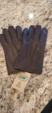 Men's GII Leather Dress / Driving Gloves Lightweight Lined NEW Old Stock Sz LG
