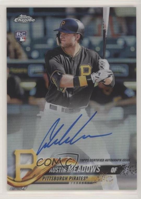 2018 Topps Chrome Refractor 75/499 Austin Meadows #RA-AUM Rookie Auto RC