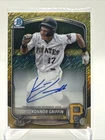KONNOR GRIFFIN 2025 BOWMAN CHROME GOLD SHIMMER AUTO SSP PROSPECT CARD #/50