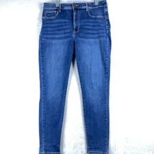 Time and Tru High Rise Ankle Jegging Jeans Women's Size 16 Medium Wash Blue