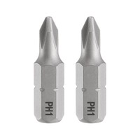 "2Stk PH1 Phillips Schraubendreher Bit 1/4\" Sechskantschaft 1\" LäNge Magnetische"