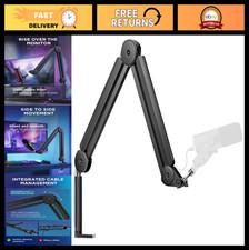Adjustable Mic Boom Arm Stand with Cable Management for Blue Yeti, HyperX, Shure