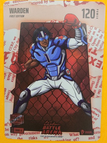 2026 Bo Jackson Battle Arena Warden 1st Edition RC Brawl Headliner Battlefoil