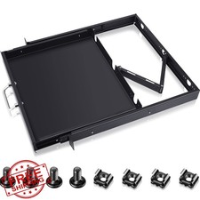 Dunzy 1U Sliding Keyboard Tray Rack Shelf
