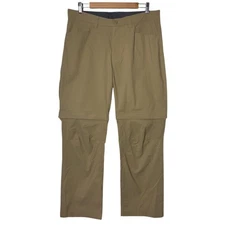 Eddie Bauer Convertible Tech Pants Men's Size 34x30 Tan outdoor hiking