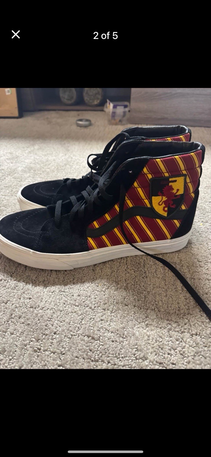 Size 13- Harry Potter x Vans Sk8- High Gryffindor image 2