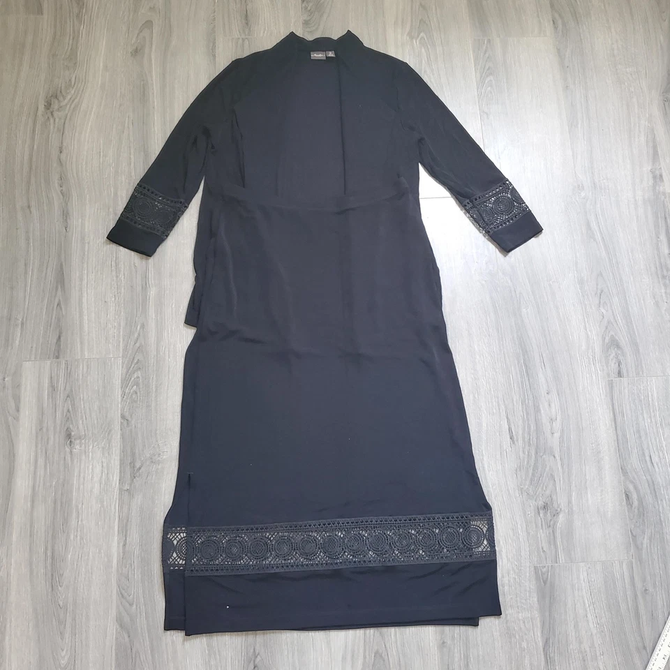 Chicos 旅行者夹克裙套装女式 L / 2 蕾丝装饰开襟职业奇思妙想 — 第 4/4 张图片