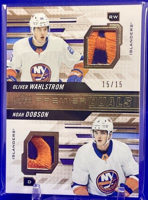 2019-20 Upper Deck Premier Gold Patch Noah Dobson / Oliver Wahlstrom 15/15