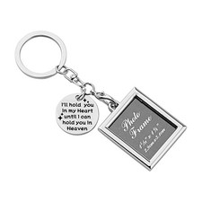 Gzrlyf Memorial Photo Frame Keychain I Will Hold You in My Heart until I can ...