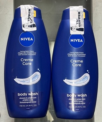 (2-Pk) NIVEA ~ CREME CARE Foam Bath BODY WASH w/ HYDRA IQ Long-Last Moisture