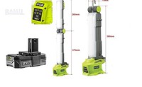 Ryobi AKKU-STABLEUCHTE R18ALF- Mit 2,0 Ah Akku Und LadegeräT