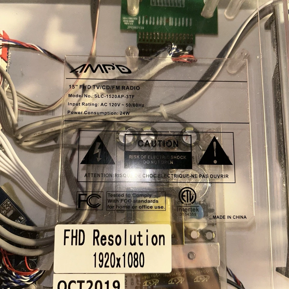 Televisión retro para juegos AMP'D 15" transparente Prison TV LED FHD modelo SLC-1520AP-3TF Foto 4 de 4