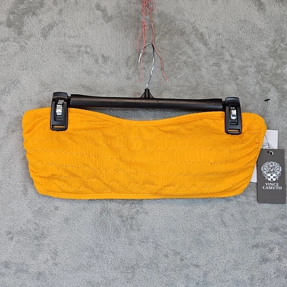 Top de bikini Vince Camuto bandeau para mujer talla L mango desmontable push up tazas natación Foto 3 de 4