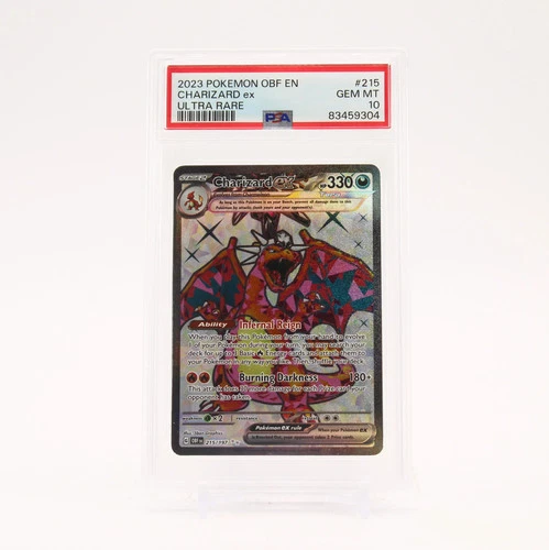 Charizard ex - 215/197 PSA 10 Obsidian Flames Full Art Pokemon - GEM MT