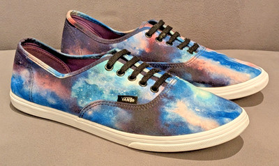 Vans Galaxy Space Print Iconic Skate Sneakers Unisex W 10 M 8.5 Lace-Up Low Top