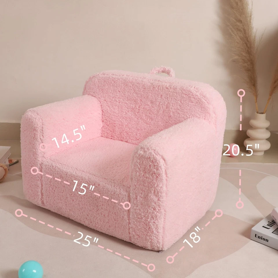 Silla Sherpa para Niños Cómoda y Suave, Silla de Espuma para Niños y Niñas,... Foto 2 de 4