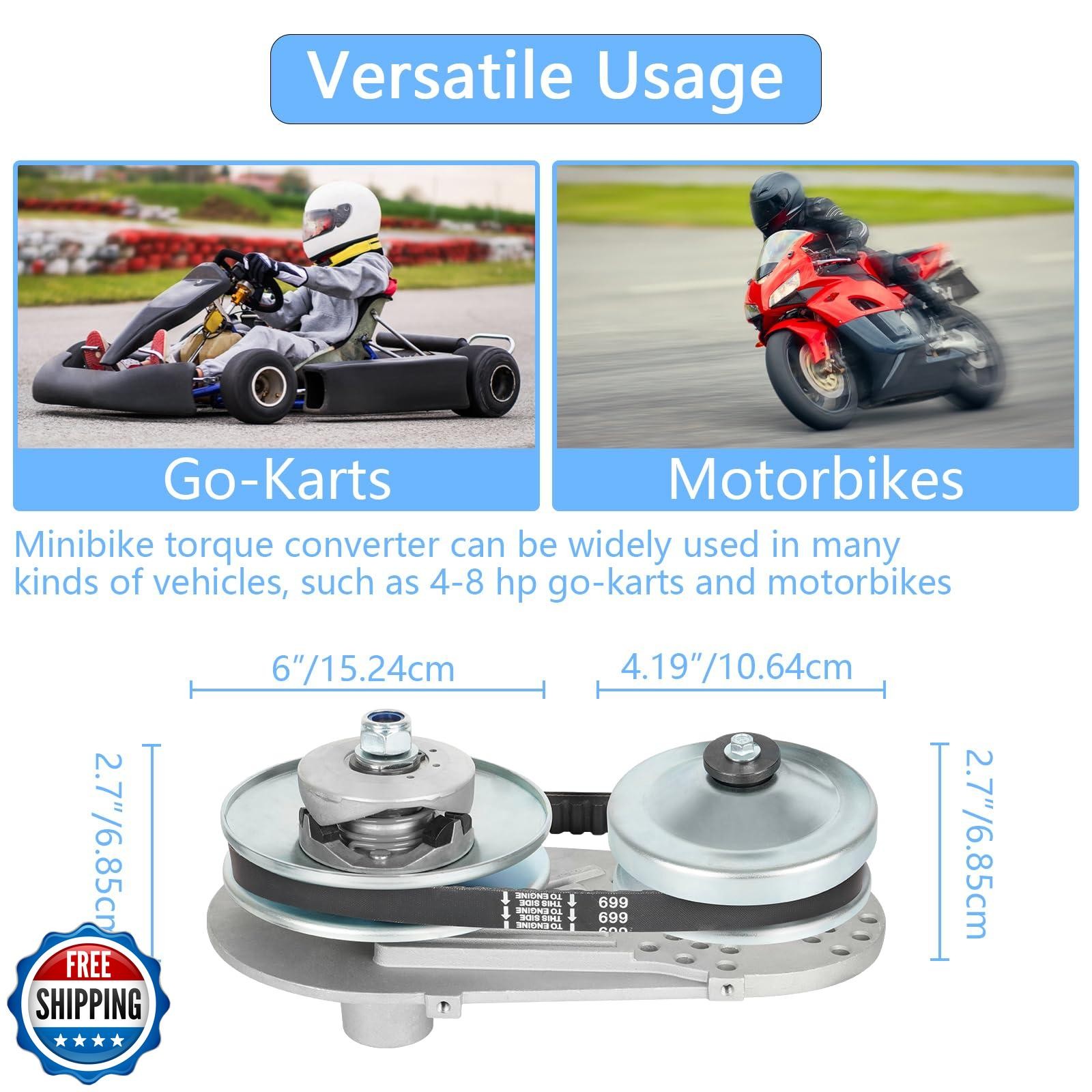 30 Series Torque Converter 2-7HP Go Kart Clutch Set 1" for 10T #40/41/420 Cha