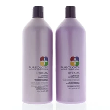 Pureology Hydrate Shampoo and Conditioner Set Liter /33.8oz