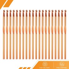 20Pcs Aluminum Crochet Hook 5.5mm US Size I Size 9 Knitting Needles Rose Gold