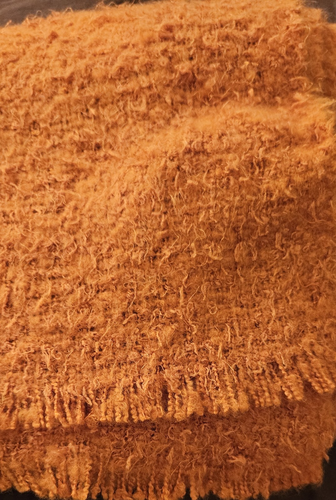 C & D Fashion Design soft 100% Acrylic Burnt Orange Color Scarf NWT...