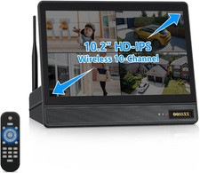 10CH All in One Monitor Home Security Cameras Wireless Outdoor Security Camera