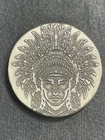 3 Oz .999 Fine Silver Wild Pig Pours Native American Chief Hand Poured Round