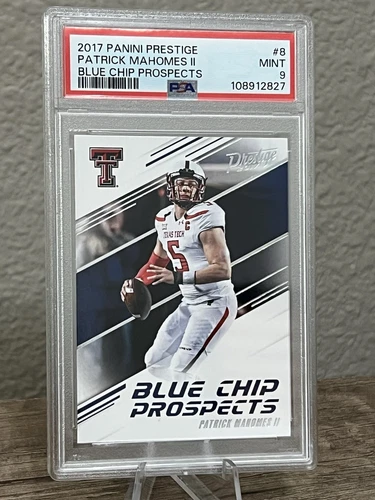 2017 Panini Prestige - Blue Chip Prospects Patrick Mahomes II #8 (RC) - PSA 9