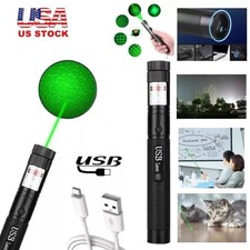 900Miles Rechargeable Lazer Green Laser Pointer Pen Astronomy Visible Beam Light