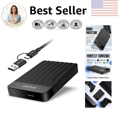 Ultra-Fast 1TB External HDD with USB 3.0 & Silicone Protection for All Devices