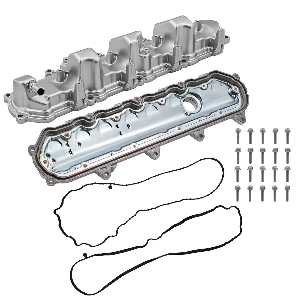 Aluminum Engine Valve Cover Set For Chevy Gmc 2014-2020