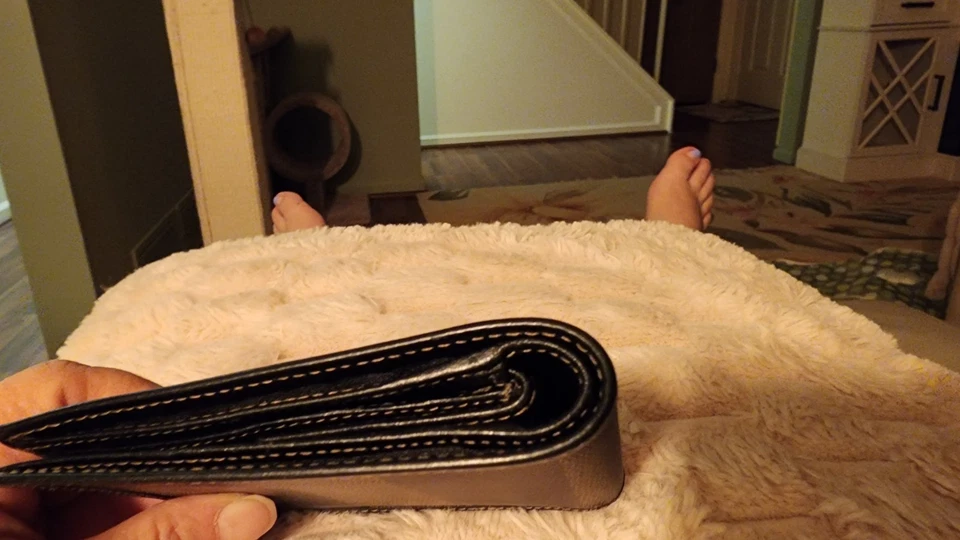 Fendi Pequin Hombres Mini Cartera Plegable Cuero Negro Caqui Foto 4 de 4