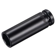 1/2" Drive by 19mm Deep Impact Socket, CR-V 3.15" Length, 6-Point Metric Sizes