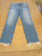 EUC J.Crew Women's Size 28 Vintage Slim Straight Jean with Raw Hem BF511