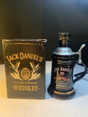 Vintage 1999 Jack Daniel s Old No. 7 Father & Son Stein Stoneware NIB shot glass