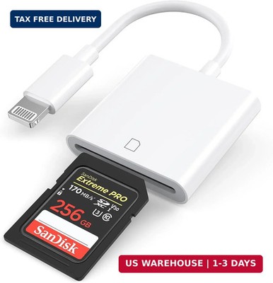 (Apple MFi Certified) Lightning to SD Card Camera Reader,esbeecables SD Card Rea
